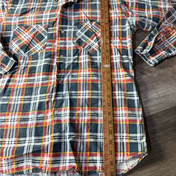 Vintage Longstreet Plaid Shirt Medium Long Sleeve 100% Cotton Button Down Shirt - Picture 2 of 8